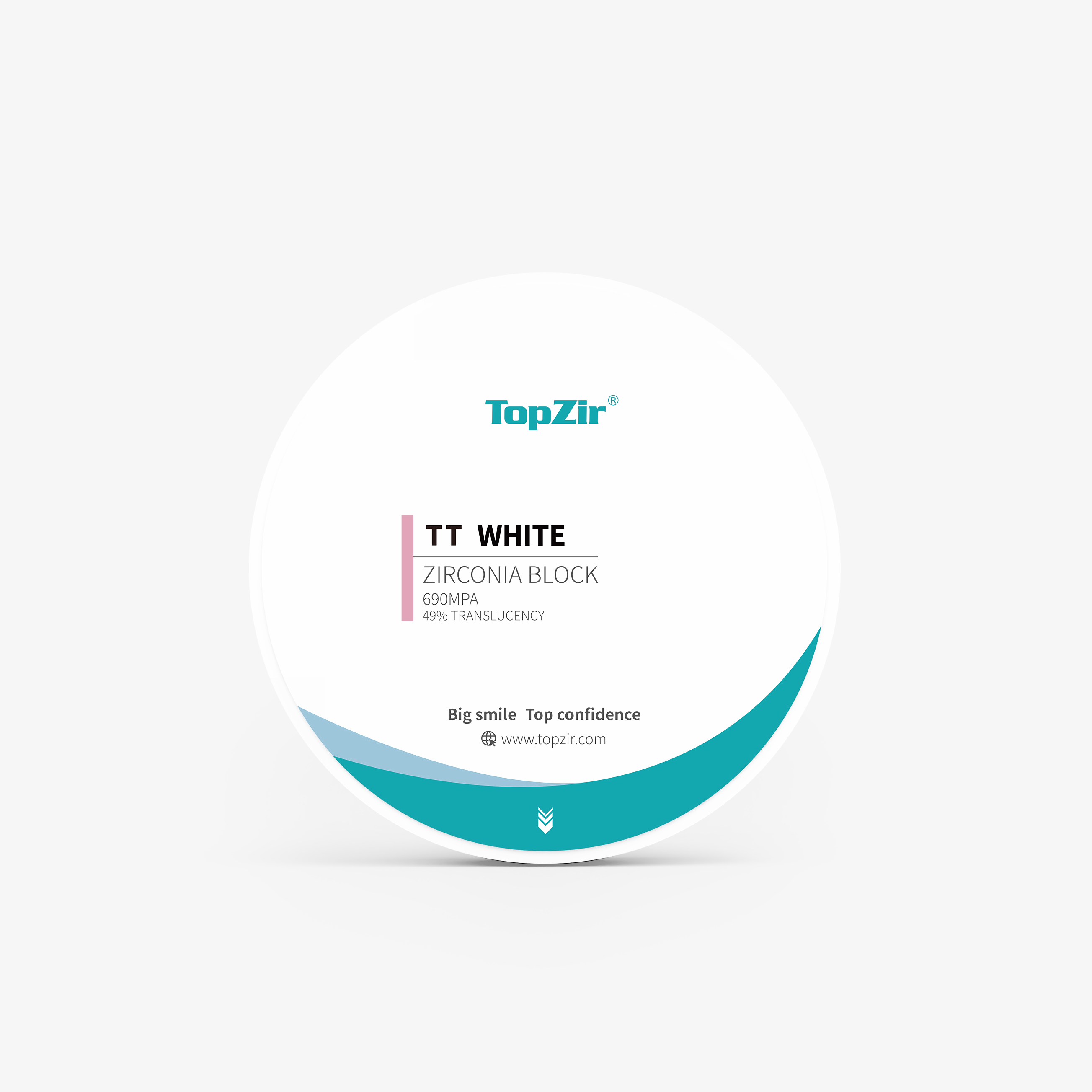 TT white CADCAM zirconia blank